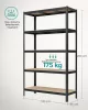 SONGMICS Nagy Teherbírású Acél Polcrendszer 875 kg Fekete