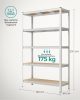 SONGMICS Nagy Teherbírású Acél Polcrendszer Ezüst 875 kg