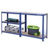 SONGMICS Nagy Teherbírású Acél Polcrendszer Kék 650 kg