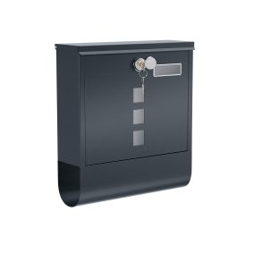   SONGMICS Modern Fali Postaláda Újságtartóval Antracitszürke