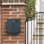   SONGMICS Modern Fali Postaláda Újságtartóval Antracitszürke