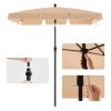 SONGMICS Téglalap Alakú Erkélynapernyő UPF50+ Védelem Dönthető Napvédő Bézs
