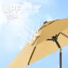 SONGMICS 197 cm Kerti Napernyő UPF 50+ Árnyékoló Dönthető Homokszín