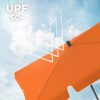 SONGMICS Téglalap Alakú Napernyő 2 x 1,25 m Narancssárga UPF50+ Védelem Dönthető