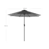 SONGMICS Premium 290 cm Kerti Napernyő Szürke UPF50+ Dönthető