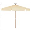 SONGMICS 3 méteres Kerti Napernyő Nyolcszögletű Bükkfa Vázzal Bézs