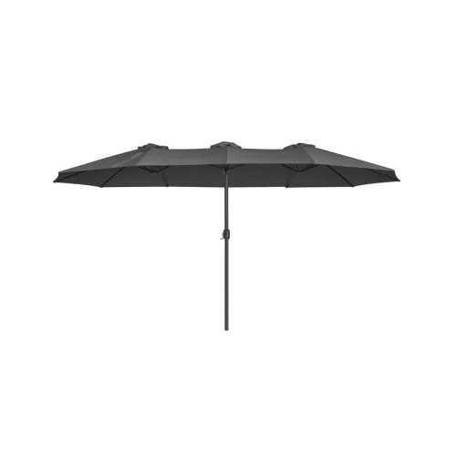 SONGMICS Extra Nagy Dupla Napernyő 460 x 270 cm Szürke UV-védelemmel