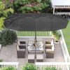 SONGMICS Extra Nagy Dupla Napernyő 460 x 270 cm Szürke UV-védelemmel
