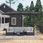   SONGMICS Extra Nagy Dupla Napernyő 460 x 270 cm Szürke UV-védelemmel