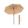 SONGMICS 1,6 m Napernyő UPF50+ UV-védelemmel Taupe