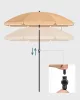 SONGMICS 1,6 m Napernyő UPF50+ UV-védelemmel Taupe