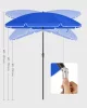 SONGMICS UPF50+ Nyolcszögletű Napernyő Üvegszálas Bordákkal Kék