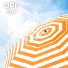 SONGMICS Csíkos Napernyő UPF50+ Védelemmel 1,6m Narancssárga-Fehér