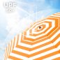 SONGMICS Csíkos Napernyő UPF50+ Védelemmel 1,6m Narancssárga-Fehér