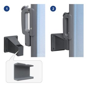   SONGMICS GSA005 Oldalsó Napellenző Fali Tartókonzol Szürke