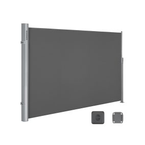   SONGMICS Automata Oldalsó Napellenző 1,6 x 3 m Füstszürke Teraszárnyékoló