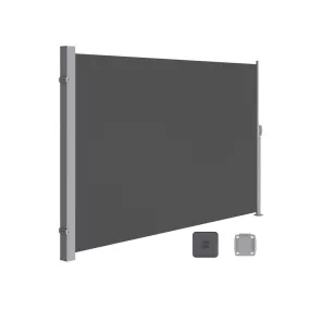   SONGMICS Kihúzható Oldalsó Napellenző Füstszürke 160 x 300 cm Teraszhoz