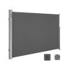 SONGMICS Prémium Oldalsó Napellenző 160 x 400 cm Füstszürke Teraszárnyékoló