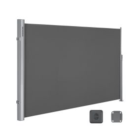   SONGMICS Premium Oldalsó Napellenző 160x350 cm Szürke Alumínium