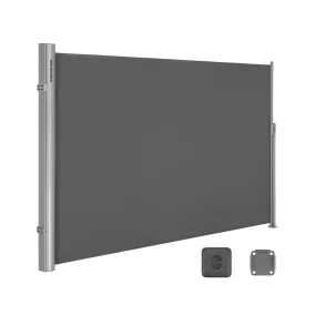   SONGMICS Premium Oldalsó Napellenző 160x350 cm Szürke Alumínium