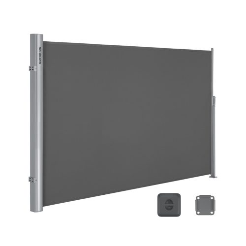 SONGMICS Premium Oldalsó Napellenző 160x350 cm Szürke Alumínium