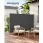   SONGMICS 160 x 350 cm Oldalsó Napellenző Teraszhoz és Erkélyhez Füstszürke