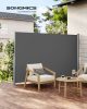SONGMICS Premium Oldalsó Napellenző 160x350 cm Szürke Alumínium
