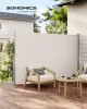 SONGMICS Prémium Oldalsó Napellenző 180x300 cm Bézs Teraszhoz TÜV Tanúsított
