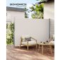   SONGMICS Prémium Oldalsó Napellenző 180x300 cm Bézs Teraszhoz TÜV Tanúsított
