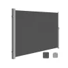 SONGMICS Kihúzható Oldalsó Napellenző Füstszürke Terasz Árnyékoló 180 x 300 cm