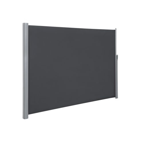 SONGMICS Kihúzható Oldalsó Napellenző Teraszhoz Füstszürke 180 x 400 cm Alumínium