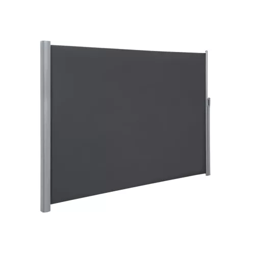 SONGMICS Kihúzható Oldalsó Napellenző Teraszhoz Füstszürke 180 x 400 cm Alumínium
