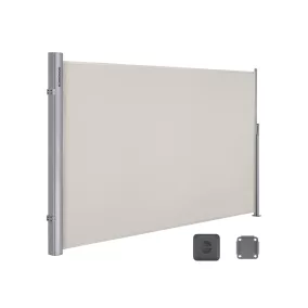   SONGMICS Kihúzható Oldalsó Napellenző Teraszhoz és Erkélyhez Bézs 180 x 350 cm
