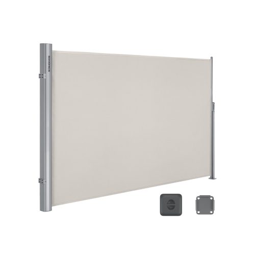 SONGMICS Kihúzható Oldalsó Napellenző Teraszhoz és Erkélyhez Bézs 180 x 350 cm