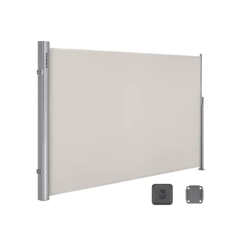 SONGMICS Kihúzható Oldalsó Napellenző Teraszhoz és Erkélyhez Bézs 180 x 350 cm