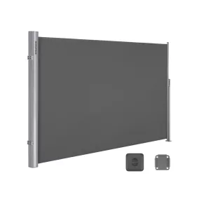   SONGMICS Kihúzható Oldalsó Napellenző Füstszürke Alumínium 180x350 cm Teraszhoz