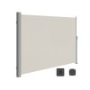 SONGMICS Kihúzható Oldalsó Napellenző Teraszhoz 180 x 350 cm Taupe