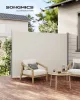 SONGMICS Kihúzható Oldalsó Napellenző Teraszhoz 180 x 350 cm Taupe
