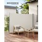 SONGMICS Kihúzható Oldalsó Napellenző Teraszhoz 180 x 350 cm Taupe