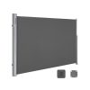 SONGMICS Kihúzható Oldalsó Napellenző Szürke Alumínium 2x3m Teraszhoz