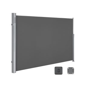   SONGMICS Kihúzható Oldalsó Napellenző Szürke Alumínium 2x3m Teraszhoz