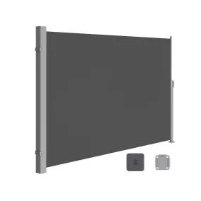   SONGMICS Oldalsó Napellenző 200 x 300 cm Füstszürke Terasz Árnyékoló