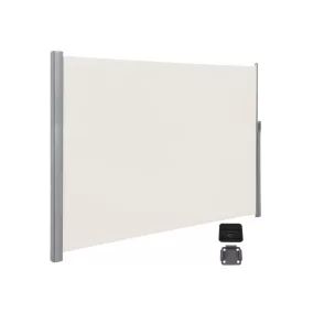   SONGMICS Prémium Oldalsó Napellenző 200x400 cm Bézs Alumínium Vázas Teraszárnyékoló