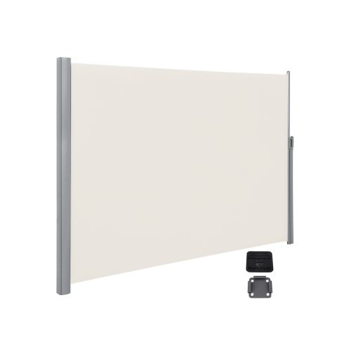 SONGMICS Prémium Oldalsó Napellenző 200x400 cm Bézs Alumínium Vázas Teraszárnyékoló