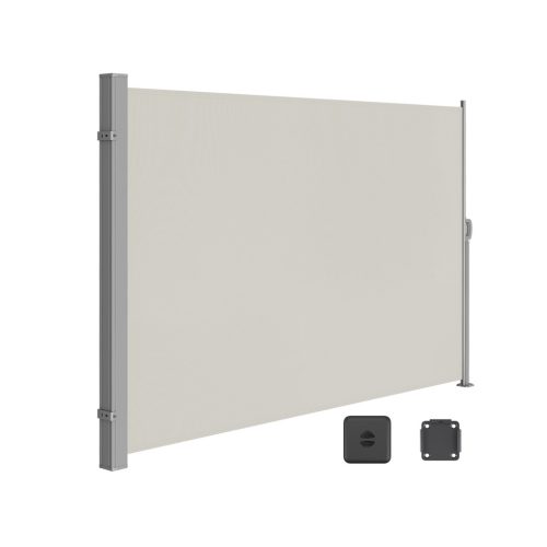 SONGMICS 200 x 350 cm Oldalsó Napellenző Teraszhoz és Erkélyhez Bézs GSA205E02