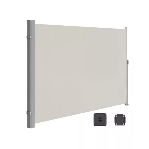 SONGMICS 200 x 350 cm Oldalsó Napellenző Teraszhoz és Erkélyhez Bézs GSA205E02