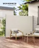 SONGMICS 200 x 350 cm Oldalsó Napellenző Teraszhoz és Erkélyhez Bézs GSA205E02