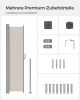 SONGMICS 200 x 350 cm Oldalsó Napellenző Teraszhoz és Erkélyhez Bézs GSA205E02