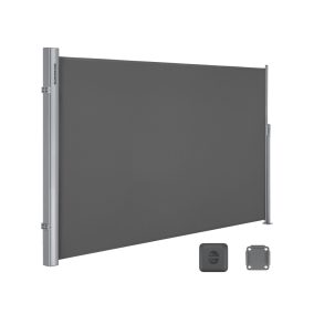   SONGMICS Prémium Oldalsó Napellenző 2x3,5m Füstszürke Alumínium