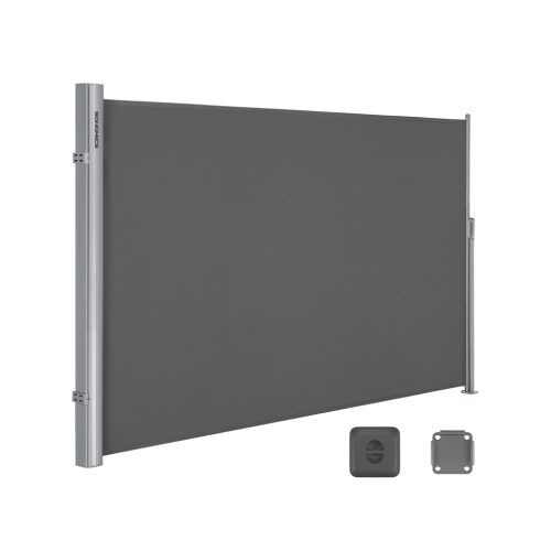 SONGMICS Prémium Oldalsó Napellenző 2x3,5m Füstszürke Alumínium